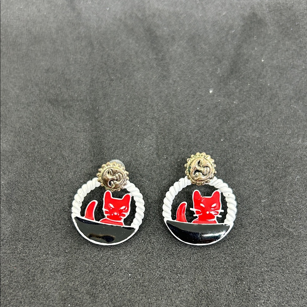 Cat Sun Earrings